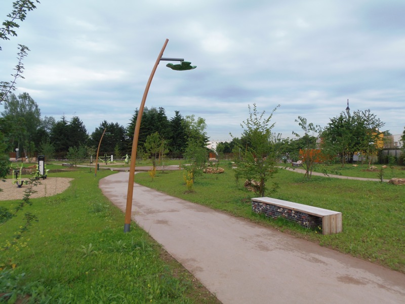 Banc sur gabion