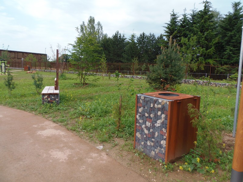 Corbeille en acier Corten