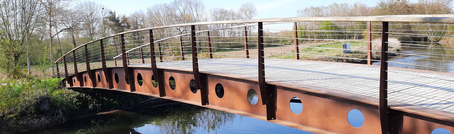 Passerelle corten