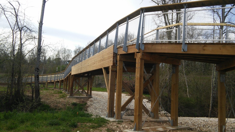 passerelle en pin traite 010103