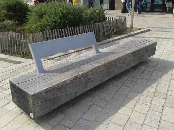 Banc en chêne - ILE AUX MOINES