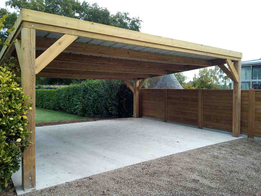 Carport en pin traite classe 4