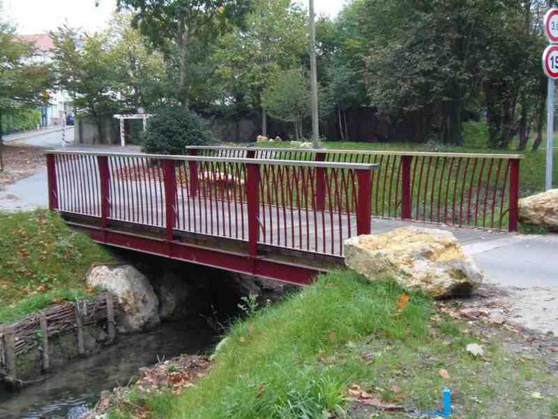 passerelle bois metal